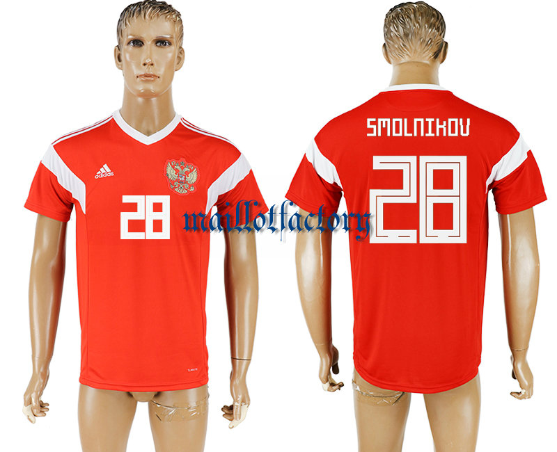 2018 Russia #28 SMOLNIKOV  football jersey RED