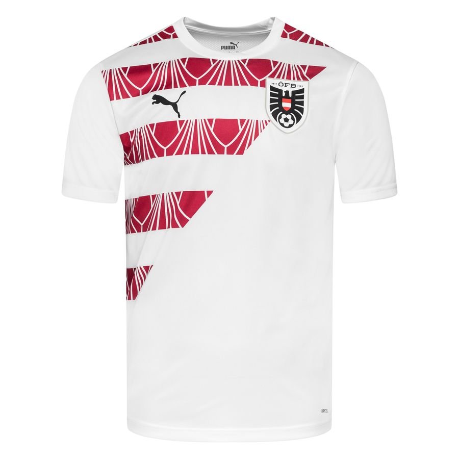 Austria Training T-Shirt Tracksuit Stadium EURO 2020 - White/Chili Pepper