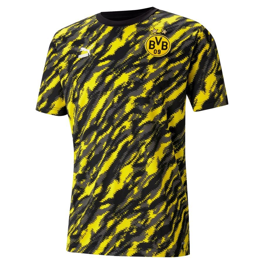 Dortmund T-Shirt Iconic Graphic - Black/Cyber Yellow