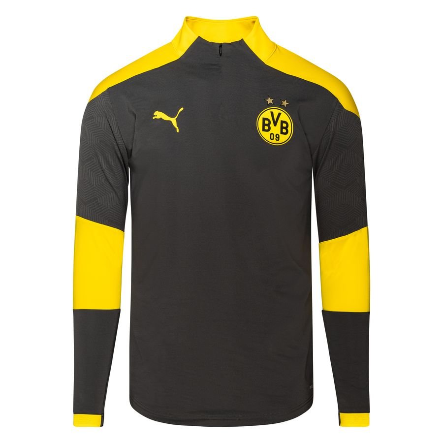 Dortmund Training Shirt Tracksuit 1/4 Zip - Asphalt/Cyber Yellow