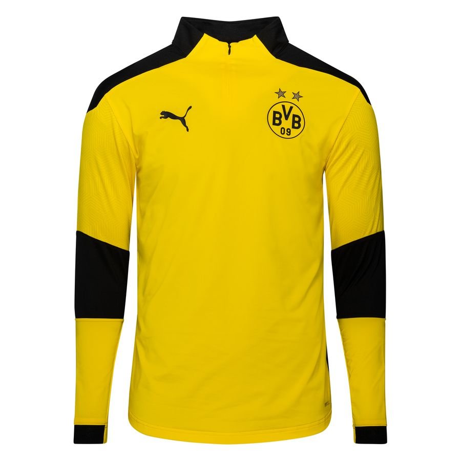 Dortmund Training Shirt Tracksuit 1/4 Zip - Cyber Yellow Black