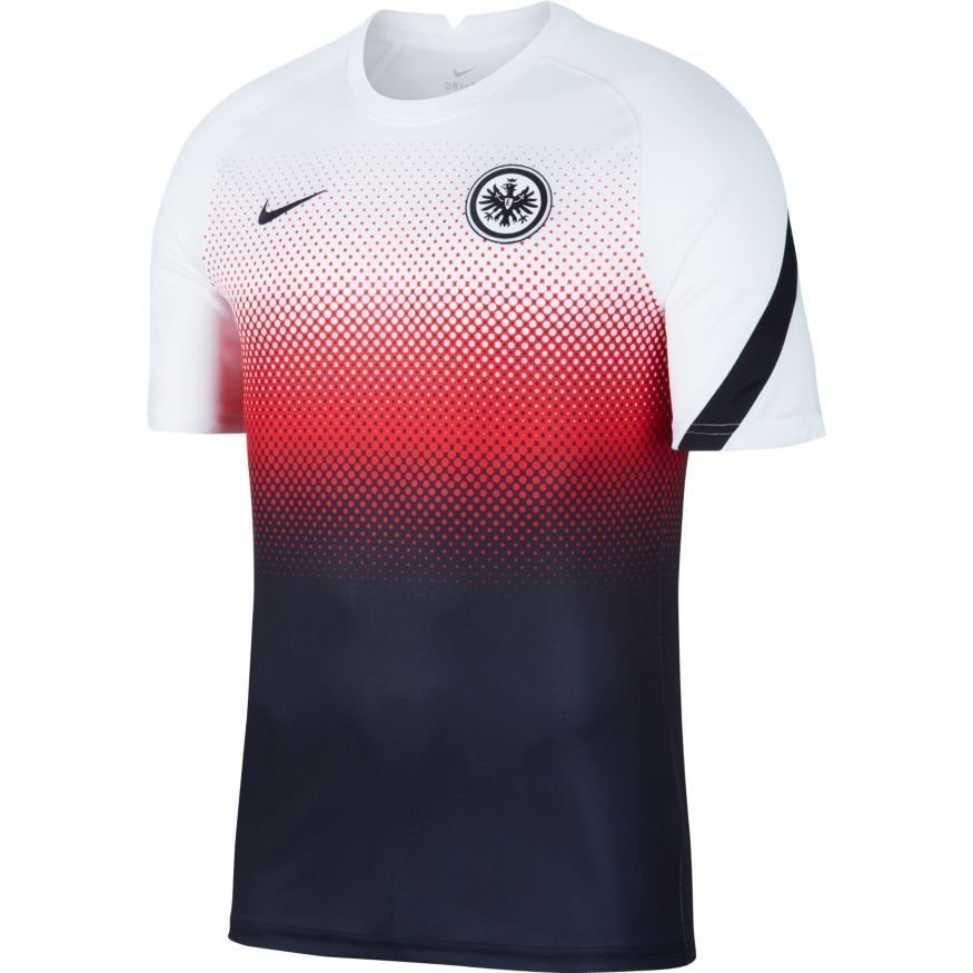 Eintracht Frankfurt Training T-Shirt Tracksuit Pre Match - White/Black Kids