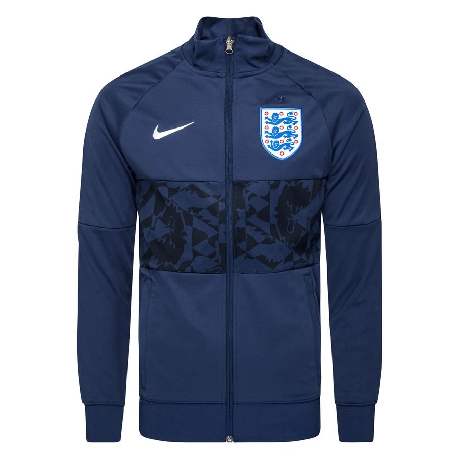 England Track Jacket Tracksuit Dry I96 Anthem EURO 2020 - Midnight Navy/White