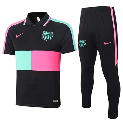 Maillot Polo Barcelone 2020-21 black pink Green