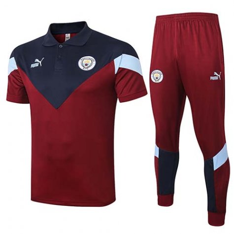 Maillot Polo Manchester City 2020-21 red