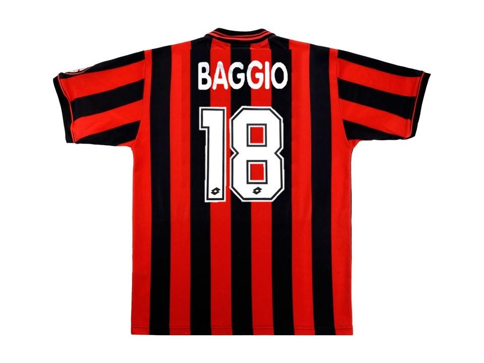 Ac Milan 1996 Baggio 18 Home Football Shirt Soccer Jersey