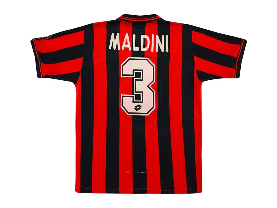 Ac Milan 1996 Maldini 3 Home Football Shirt Soccer Jersey