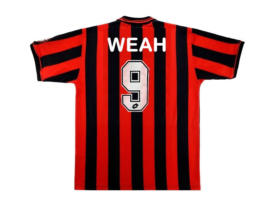 Ac Milan 1996 Weah 9 Home Football Shirt Soccer Jersey