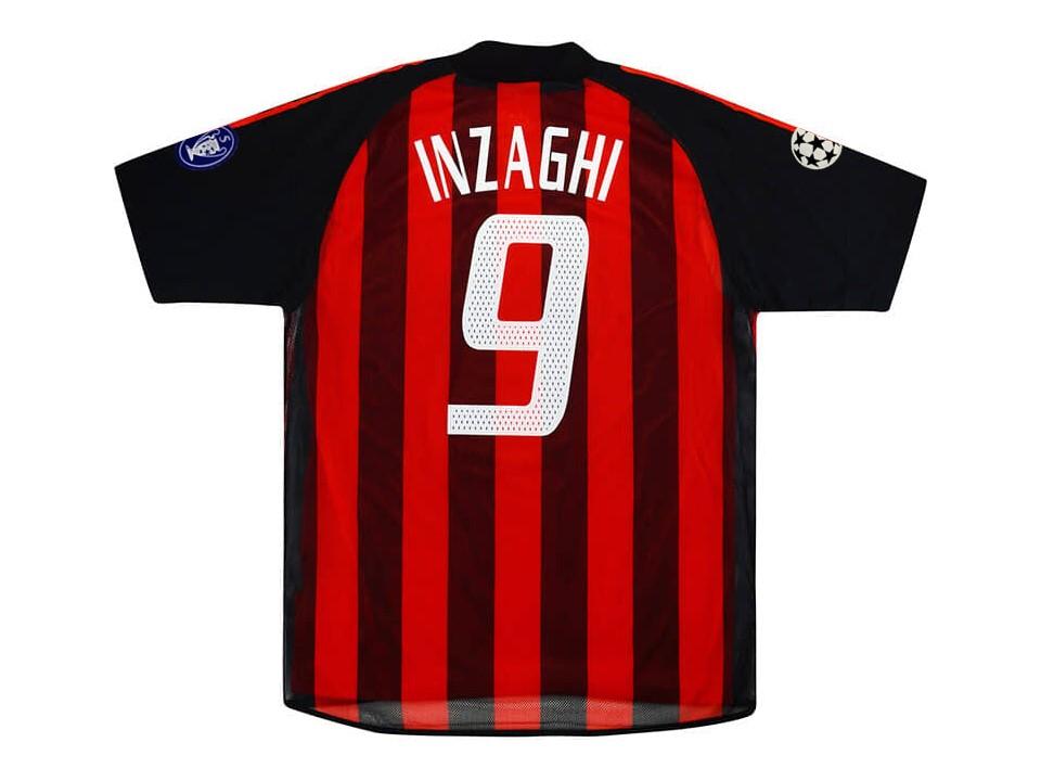 Ac Milan 2002 2003 Inzaghi 9 Home Football Shirt Soccer Jersey
