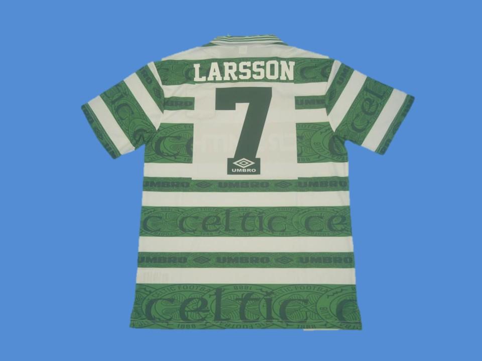 Celtic 1995 1997 Larsson 7 Home Jersey