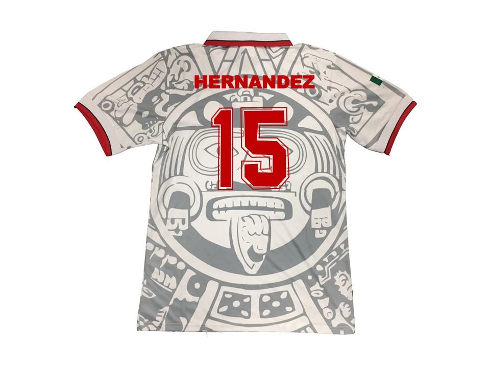 Mexico 1998 Hernandez 15 World Cup Away Football Shirt