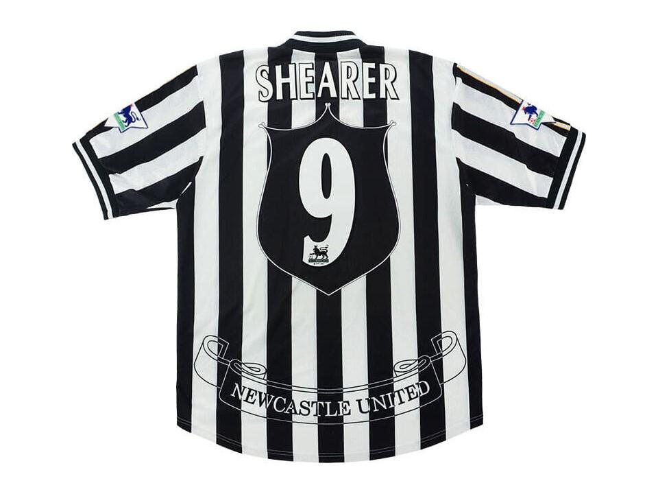 Newcastle 1997 1999 Shearer 9 Home Football Shirt Soccer Jersey