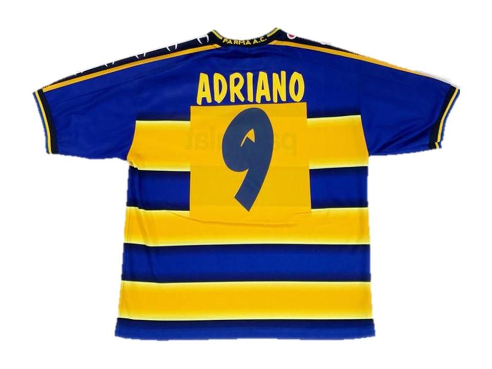 Parma 2002 2003 Adriano 9 Home Football Shirt Soccer Jersey