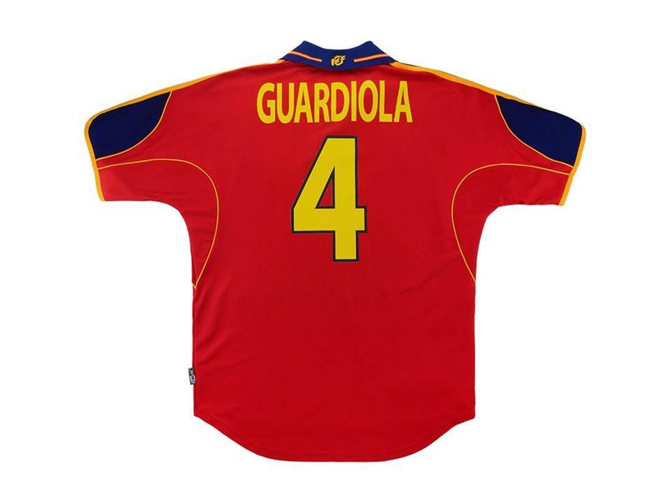 Spain 1999 2000 Guardiola 4 Home Shirt
