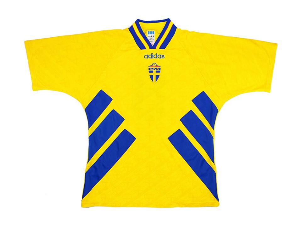 Sweden 1994 World Cup Home Football Shirt Soccer Jersey