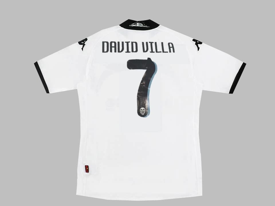 Valencia 2009 2010 David Villa 7 Home Shirt